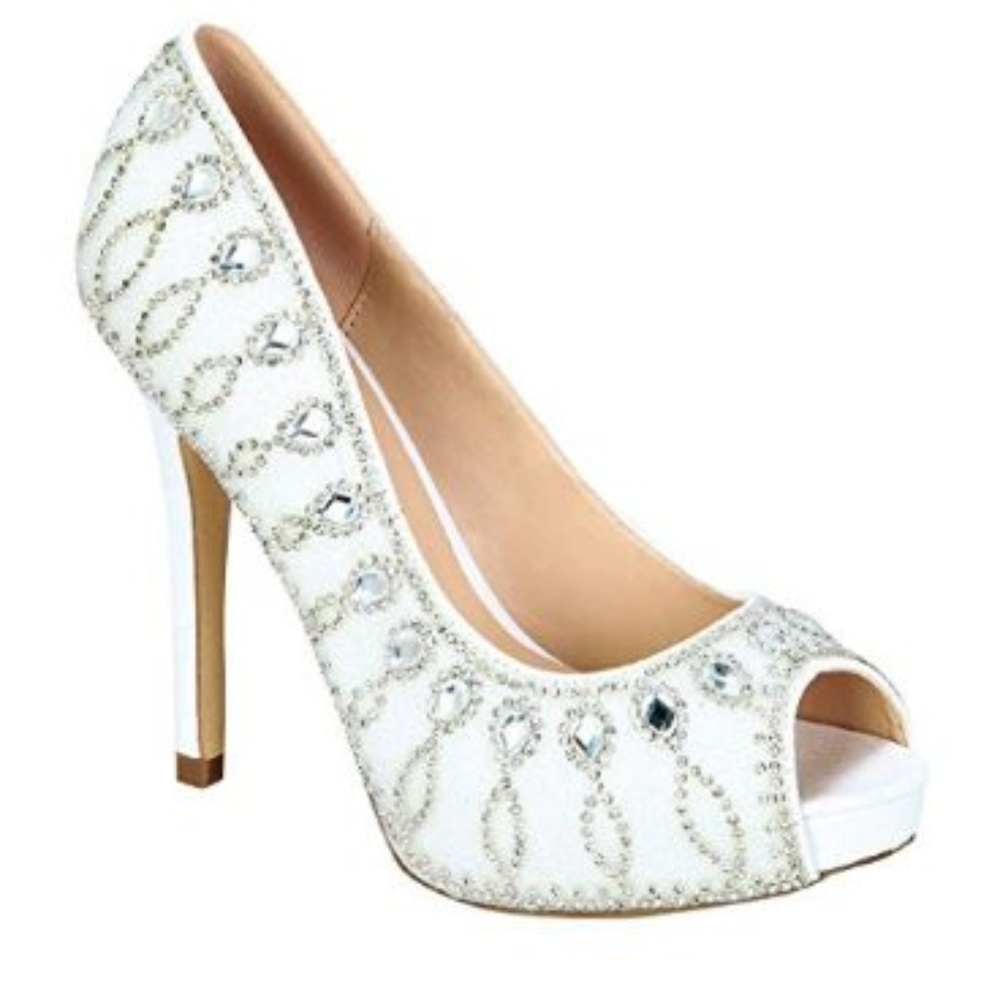 White rhinestone shoe size 7.5 - Picture 4 of 4